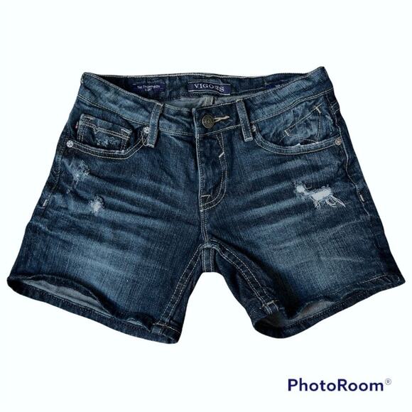 Vigoss "The Thompson short" Cotton blend Distressed Jean shorts Size 25 - Picture 1 of 6